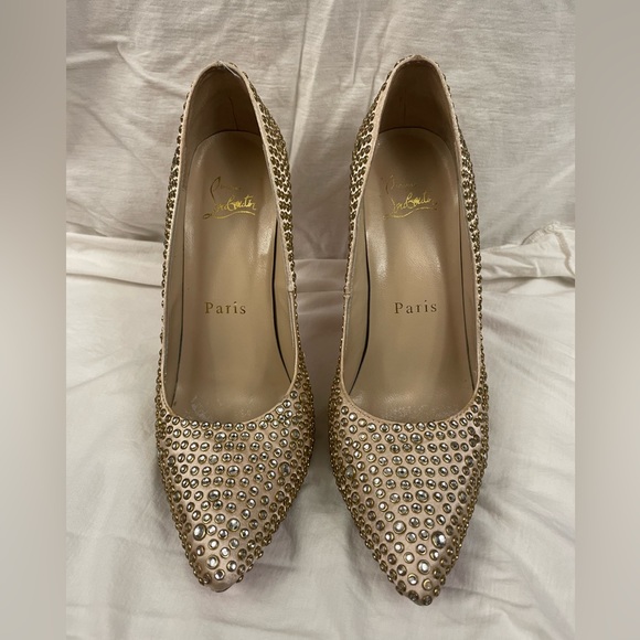 Gold CL “red bottom” shoes - Picture 9 of 12